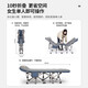 午憩宝 美式折叠床躺椅便携办公室午睡床午休床十脚床折叠陪护床简易床 【床垫一体】千鸟格+头枕侧袋
