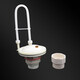 XMSJ school public toilet automatic water tank flushing tank trench squat high water tank wall-mounted plastic toilet flushing tank 40 liters automatic water tank + water tank + PVC connector