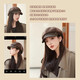 Scarecrow beret hat for women 2025 new fashion versatile Korean painter's hat simple octagonal hat showing face small and suitable for all seasons black one size