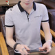 Camiseta de manga corta de verano para la solapa de algodón para hombres camiseta de base delgada de polo de algodón de algodón
