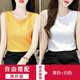 宠琳棉吊带背心女2025春季新款韩版修身显瘦百搭无袖打底外穿圆领上衣 灰色+白色【两件装】 XL 建议110-125斤