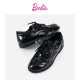 Barbie BARBIE children's shoes black leather shoes girls British style black leather shoes spring and autumn children's princess shoes college style 3137 black 33 size