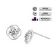 LAOLATU PT950 Platinum Earrings Heart of the Ocean Clover Platinum Birthday Birthday Valentine's Day Gift for Girlfriend and Wife Platinum Blue Diamond Earrings Comes with Certificate