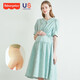 Fisher-Price Fisher Mutterschaftskleid Sommerkleidung Schwangere Frauen Sommer-altersreduzierende Puppenrocks Sommerkleidung sehen im Sommer im Sommer Spätschwangerschaftskleid Celadon Farbkleid XL [140-160jin [Jin gleich 0,5 kg] geeignet für das Tragen]