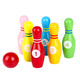 Sangetian (Sangty) Juguetes de boliche de madera sólida para niños Gran bola interior Sports Baby Baby Intelligence 2-3-4 años 2665 Bolera de madera maciza (enorme/digital)
