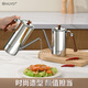 HUYO oil kettle kitchen 304 stainless steel oil filter kettle household with filter pouring oil bottle food grade thickened oil storage container walnut oil filter kettle large + free cleaning brush