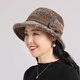 BuyYii 中老年帽子女洋气秋冬款盆帽妈妈帽毛呢帽老人帽保暖防寒渔夫帽 LRM-11桔色 M(56-58cm)
