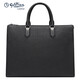 Goldlion Business Briefcase, High-End Men's Bag, Commuting and Traveling, Large Capacity Laptop Bag, Light Luxury New Year's Gift for Men, Black Large 13 Inch
