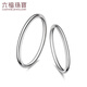 Lukfook Jewelry Platinum 950 Plain Ring Platinum Ring Couple Men's and Women's Ring Single Ring Gift Price F63TBPR0011 No. 19-3.01g (including labor cost 280 yuan)