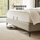 Maison de Lin's Modern Simple en cuir couche-coucher couche Cow Hide Master Bed Double Bed Small Momening's Wood Industry TPC717 Far Mountain Ash Ash High Bed 1.8x2M