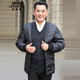Classic cars, middle-aged and elderly men's down jackets, men's jackets, autumn and winter new products, medium and long thickened hooded removable liner down jackets, men's and elderly clothes, men's clothes, dad and grandpa clothes, gifts 867-black 190/3XL (can wear 155-170 Jin Jin equals 0.5 kg)