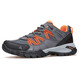 Hantu breathable hiking shoes low top non-slip wear-resistant hiking shoes four seasons mesh new comfortable shock-absorbing outdoor hiking shoes dark gray/orange 755-men (breathable large hole) 44