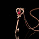 Tingliang Lucky Key Series Burmese Ruby Pendant 0.45 carat 18K gold inlaid diamond colored treasure necklace ready-made single pendant