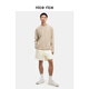 
nice rice good rice structure segmentation loose 380G cotton drawstring casual knitted shorts men's NFC12043 dirty pink (380G) M