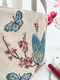 Knuspriger Leinwand Bag Butterfly Doppelseitig gestickter ethnischer Stil neuer Mobiltelefon-Taschen-Tasche Handtasche Handtasche verdickt Schmetterling kleines Modell [Größe 18*20]
