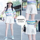 小猪彼特（PIG&PETER）女童白色短裤夏季外穿儿童洋气裤子夏款薄款女孩夏装牛仔裤中大童 1429白色 150 cm