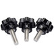 Jinchao 304 stainless steel plum blossom handle screw star handle hand screw bolt seven-star knob head M4M6M8M10 M3*6 (5 pieces)
