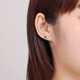 ZLF (ZLF) PT950 platinum earrings for women, simple and versatile Mandie earrings 1.84g