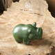 Tao Yunshang Yixing purple sand green clay cute little rhinoceros tea pet ornaments boutique can raise handmade tea play tea table ornaments accessories purple sand green clay rhinoceros