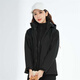 Simboo Drei-in-Eins-Jacke für Männer und Frauen im Freien im Freien neue kaltdichte winddichtes Bergsteigeranzug Herbst und Winter plus samtige verdickte Jacke 12805 Schwarz-Frauen
