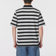 Nike striped short-sleeved T-shirt in summer new sportswear loose casual breathable lapel POLO shirt top FN3897-010 black and white stripes XL