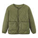 Children's clothing made in Tokyo, boys' cotton-padded clothes, children's heat-storage warm cotton-padded jackets, fashionable autumn and winter boys' jackets, olive green 160