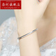 Luohe platinum bracelet for women, pt950, fashionable and simple, noble lady's platinum bracelet, frosted bracelet for Chinese Valentine's Day, oval, ring mouth 52, width 3mm, weight about 8.83g