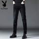 Playboy (playboy) Black Jeans Men's Summer New Trendy Casual Korean Style Slim Feet pantalons Stretch Business Pantals Black X-1157HH1048 30