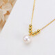 Yue Fei freshwater pearl necklace pendant 925 silver clavicle chain with strong light and slight imperfections, birthday gift for wife and lover, gold