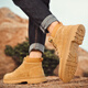 
Western Region Camel Martin Boots Men's Heightening Retro British High-top Working Shoes Men's High-end Medium-top Furniture Men's Shoes Autumn and Winter Yellow 41