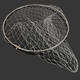 Double line folding stainless steel net copying head, fishing net head, folding fish net bag, fishing gear net, fishing net copying accessories, black dense eye 35cm net copying head, foldable