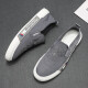 
Monide luxury high-end brand canvas shoes for men with one foot lazy shoes versatile breathable cloth shoes loafer shoes men's trendy shoes white 41
