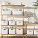 Baishengniu sundries storage box home wardrobe clothes storage box toy snack storage box plastic storage basket storage box high style medium size without cover