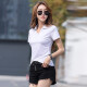 Magic Rhythm White Lapel T-shirt Women's Short Sleeve Summer New Korean Slim Women's Polo Shirt Trendy 20202 White L