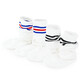 Paw Paw Team Li Dagong children's stockings over the knee cotton pile thin student girls mid-stocking socks summer boys high-top football socks SM3663 (2 pairs of white black stripes + blue and red stripes) 16-18 (recommended for 4-6 years old)