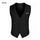 BKQU2023 Spring and Autumn Men's Suit Vest Men's Thin Large Size Korean Style Slim Fashion Professional Vest Men's White Three-Buckle Chain Style S100Jin [Jin is equal to 0.5 kg] or less