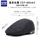 Romon wool hat men's autumn and winter ear protection duck bill forward hat for dad and elders large size windproof and cold protection thickening