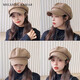 MELENDA KAMAR beret women's autumn and winter Korean painter's hat warm duck bill octagonal hat birthday gift for girl girlfriend black