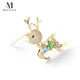 Mck Christmas deer brooch high-end women's cute sweater corsage suit pin Chinese Valentine's Day gift