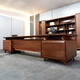 Hanjitangyu New Chinese style solid wood boss table office desk and chair combination simple president table high-end desk office furniture 3.2 meters boss table