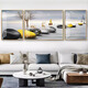Sanqihu maßgeschneidert für leichte Luxus-Wohnzimmer-Dekoration Mal Sofa Hintergrund Wandmalerei Mural Malerei Fulu Landschaft Triptycharchatmatmosphärische HJ-3886-Finanzrollen Rolling Rolling für Sofas über 4,3 Metern und 70*9 l auf beiden Seiten