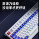 Forward V100 wired keyboard and mouse set mechanical feel mute mecha painted with high-value small portable office games e-sports laptop desktop computer external peripherals 98-key silver wing mecha keyboard-RGB light [multimedia knob]
