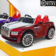 Baolaifu children's electric car, children can sit on big boys and girls, four-wheeled rechargeable battery car with remote control toy car, painted red, leather seat + Bluetooth music + remote control self-driving