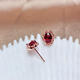 Stanwyck exquisite garnet earrings, clean and simple temperament earrings for women, versatile rose gold earrings