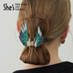 She s Akiko Hair Accessories Lover Bird Embroidered Wing Clip Back Head Hair Shark Clip Birthday Gift for Girlfriend