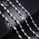 Aido diamond platinum necklace men's pt950 platinum olive bead chain men's style elegant chain weight 11.78g length 52cm thick about 3.0mm