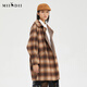 Réponse au Mystery 2022 Winter Style rétro Retro Fashionable littéraire à carreau de laine de laine de longueur pour les femmes 229md6197 Dark Coffee XS