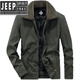 Jeep Spirit2025 Jacke Herren Winter Revers plus Fleece verdickte Jacke Baumwollshorts mittlere Baumwollkleidung im mittleren Alter Militär 3xl