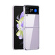 0 grados adecuados para samsung plegable z flip4/w23flip estuche de teléfono móvil transparente cubierta protectora de protección plegable