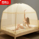 Anjiren mosquito net upgraded version three-door yurt mosquito net household foldable mosquito net beige 1.5m bed